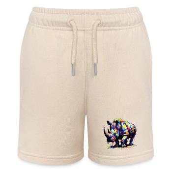 Rhinoceros - Stanley/Stella MINI BOLTER Organic Teen Jogging Shorts - soft Ecru - Front