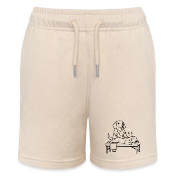 Masseur Physio Dog Dog Edition - Stanley/Stella MINI BOLTER Organic Teen Jogging Shorts - soft Ecru - Front