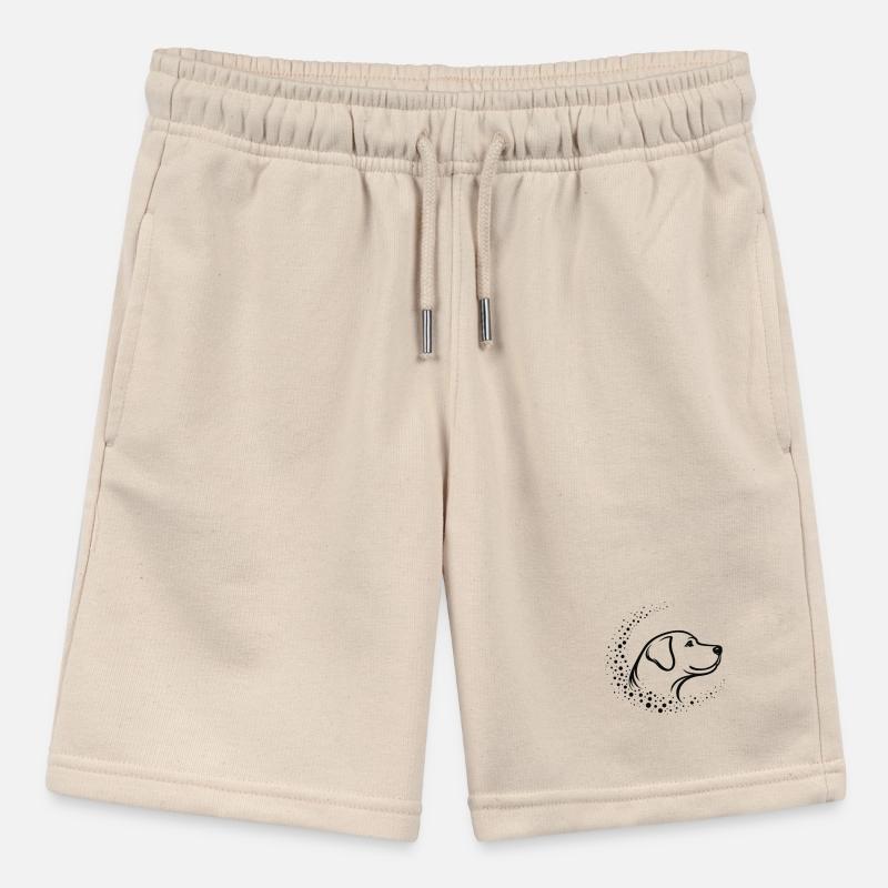 Minimal Dog Muzzle – Abstract Line Art Design Stanley/Stella MINI BOLTER Organic Teen Jogging Shorts