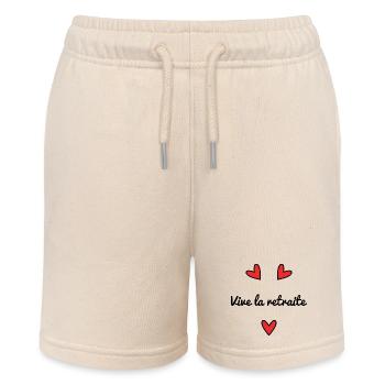 LONG LIVE RETIREMENT. HAPPY RETREAT. RETIREMENT - Stanley/Stella MINI BOLTER Organic Teen Jogging Shorts - soft Ecru - Front