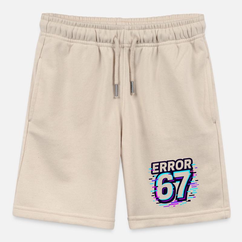 Error 67 Six Seven Glitch Cyber Meme Geschenkidee Stanley/Stella Teenager Bio-Joggingshorts MINI BOLTER