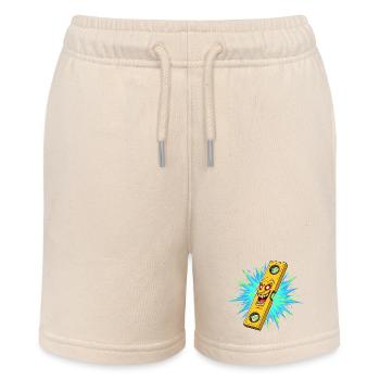 Furious level tool with explosion - Stanley/Stella MINI BOLTER Organic Teen Jogging Shorts - soft Ecru - Front