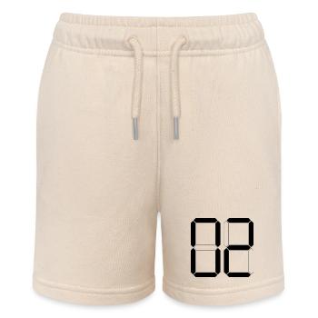NUMMER 02 Null Zwei Geburtstag Geschenk Digital - Stanley/Stella Teenager Bio-Joggingshorts MINI BOLTER - Natur - Vorne
