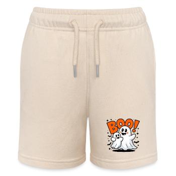 2 Lustige Geister Halloween Boo - Stanley/Stella Teenager Bio-Joggingshorts MINI BOLTER - Natur - Vorne