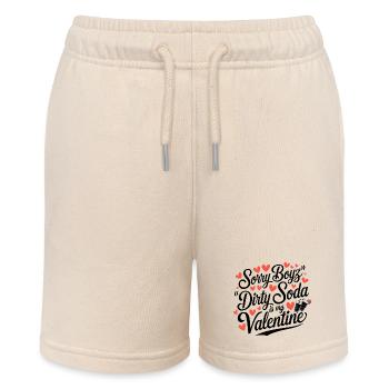 Sorry Boyz Dirty Soda is my Valentine - Stanley/Stella Teenager Bio-Joggingshorts MINI BOLTER - Natur - Vorne
