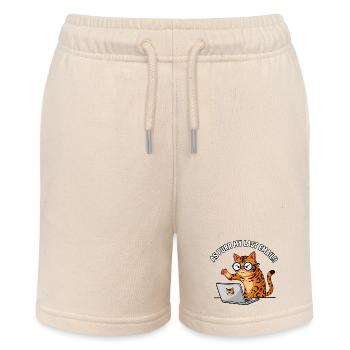 Wütende Bürokatze schnurrt meine letzte E-Mail - Stanley/Stella Teenager Bio-Joggingshorts MINI BOLTER - Natur - Vorne