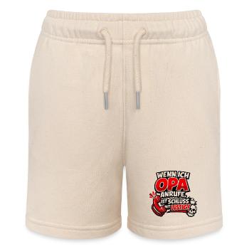 Grandpa Calling Funny Retro Phone - Stanley/Stella MINI BOLTER Organic Teen Jogging Shorts - soft Ecru - Front