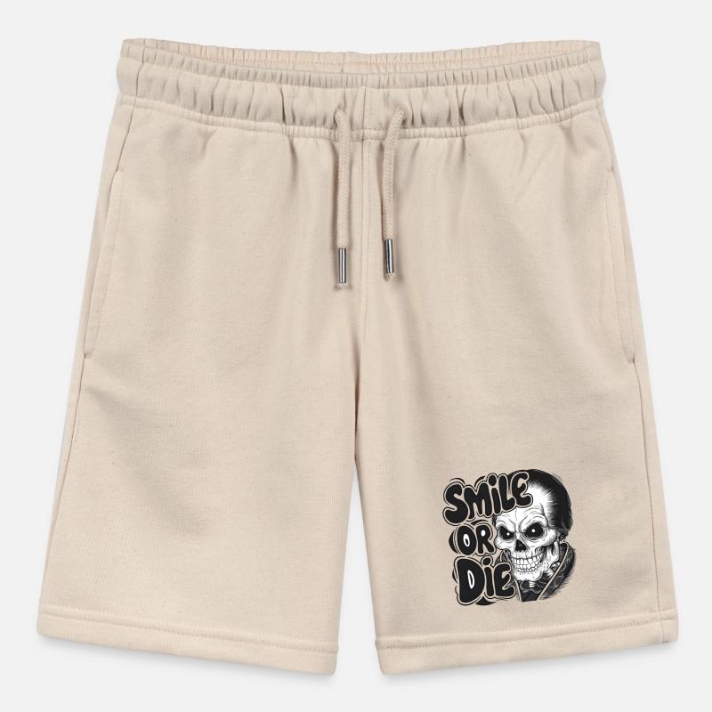 Vampirskelett mit Text Lächeln oder Sterben Stanley/Stella Teenager Bio-Joggingshorts MINI BOLTER