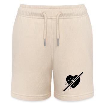 Gebrochenes Herz Riss Schnitt - Stanley/Stella Teenager Bio-Joggingshorts MINI BOLTER - Natur - Vorne