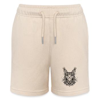 Luchs Katze Kater Wildkatze Hauskatze - Stanley/Stella Teenager Bio-Joggingshorts MINI BOLTER - Natur - Vorne