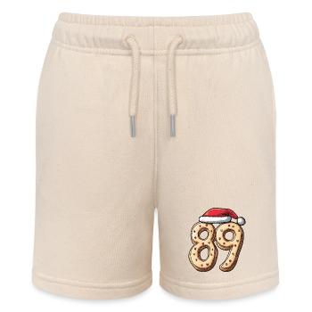 89 Number Christmas Cookie - Stanley/Stella MINI BOLTER Organic Teen Jogging Shorts - soft Ecru - Front
