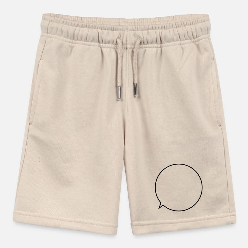 Speech bubble request text customizable Stanley/Stella MINI BOLTER Organic Teen Jogging Shorts