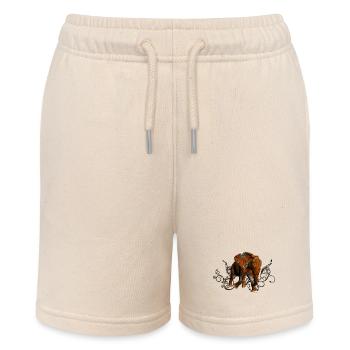 Atemberaubender Steampunk-Elefant - Stanley/Stella Teenager Bio-Joggingshorts MINI BOLTER - Natur - Vorne