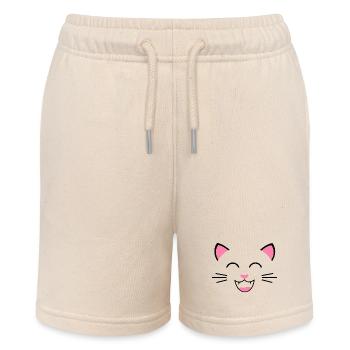 Grinsekatze Katze Kätzchen Katzenbaby Miau - Stanley/Stella Teenager Bio-Joggingshorts MINI BOLTER - Natur - Vorne