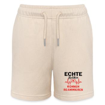 REAL heroes can resuscitate doctors paramedics - Stanley/Stella MINI BOLTER Organic Teen Jogging Shorts - soft Ecru - Front