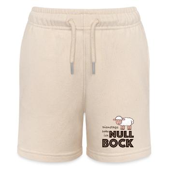 Null Bock auf Dienstag - Schaf - Stanley/Stella Teenager Bio-Joggingshorts MINI BOLTER - Natur - Vorne