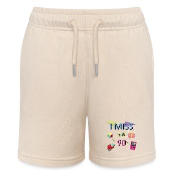 Nostalgisches 90er-Jahre-Thema - Stanley/Stella Teenager Bio-Joggingshorts MINI BOLTER - Natur - Vorne