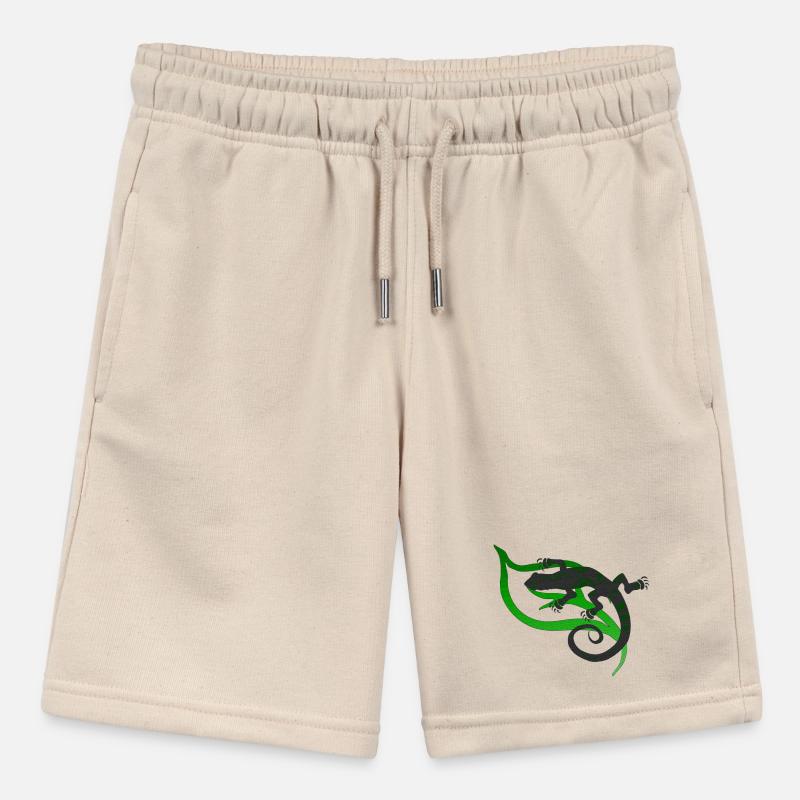 coole eidechsenmotive, Eidechsentribal Stanley/Stella Teenager Bio-Joggingshorts MINI BOLTER