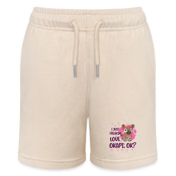 Ich liebe Okapi - Stanley/Stella Teenager Bio-Joggingshorts MINI BOLTER - Natur - Vorne