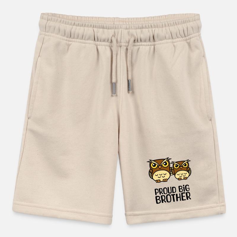 Eule Stolzer Großer Bruder Statement Bruderherz Stanley/Stella Teenager Bio-Joggingshorts MINI BOLTER