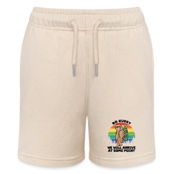 Campingplatz Wanderer Statement Camping Natur - Stanley/Stella Teenager Bio-Joggingshorts MINI BOLTER - Natur - Vorne