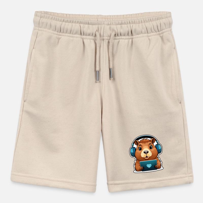 Capybara mit Computer Stanley/Stella Teenager Bio-Joggingshorts MINI BOLTER