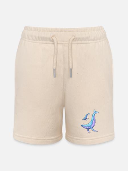 Buckelwal mit Kalb - Stanley/Stella Teenager Bio-Joggingshorts MINI BOLTER - Natur