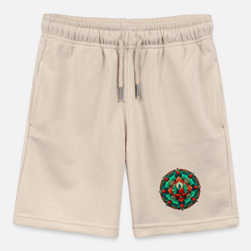 Mandala Buddha teal Stanley/Stella MINI BOLTER Organic Teen Jogging Shorts