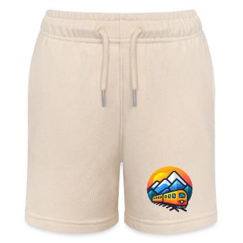 Zug Cartoon Stil - Stanley/Stella Teenager Bio-Joggingshorts MINI BOLTER - Natur - Vorne