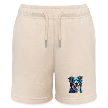 Aidi Hund Rasse Buntes Aquarell Cartoon Kawaii - Stanley/Stella Teenager Bio-Joggingshorts MINI BOLTER - Natur - Vorne