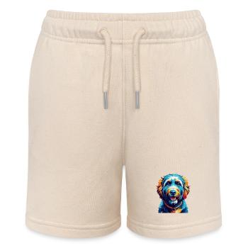 Labradoodle Hunderasse Bunte Karikatur Kawaii - Stanley/Stella Teenager Bio-Joggingshorts MINI BOLTER - Natur - Vorne