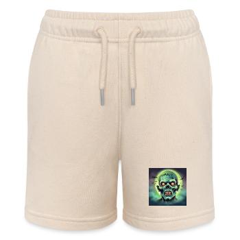 halloween, zombie, scary - Stanley/Stella MINI BOLTER Organic Teen Jogging Shorts - soft Ecru - Front