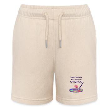 Painting My Way Out of Stress - Stanley/Stella MINI BOLTER Organic Teen Jogging Shorts - soft Ecru - Front