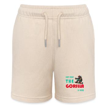 Keep calm - the gorilla is here - Stanley/Stella MINI BOLTER Organic Teen Jogging Shorts - soft Ecru - Front