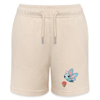 Baby Bunte Libelle In Der Nähe Einer Blume - Stanley/Stella Teenager Bio-Joggingshorts MINI BOLTER - Natur - Vorne