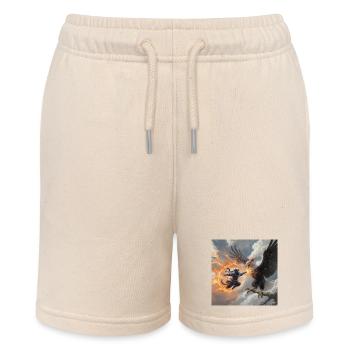 Legendäre Bestie und Krieger in der Schlacht - Stanley/Stella Teenager Bio-Joggingshorts MINI BOLTER - Natur - Vorne