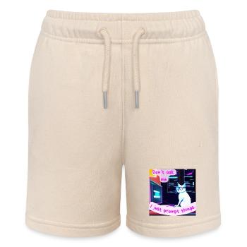 Frag mich nicht, ich fordere nur Dinge auf – Grumpy AI Cat - Stanley/Stella Teenager Bio-Joggingshorts MINI BOLTER - Natur - Vorne