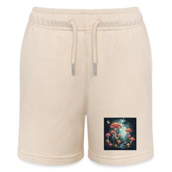 Mushroom Forest - Stanley/Stella MINI BOLTER Organic Teen Jogging Shorts - soft Ecru - Front