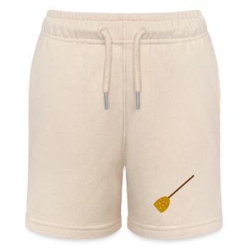 Starry Witch Broom in Autumn Colors - Stanley/Stella MINI BOLTER Organic Teen Jogging Shorts - soft Ecru - Front