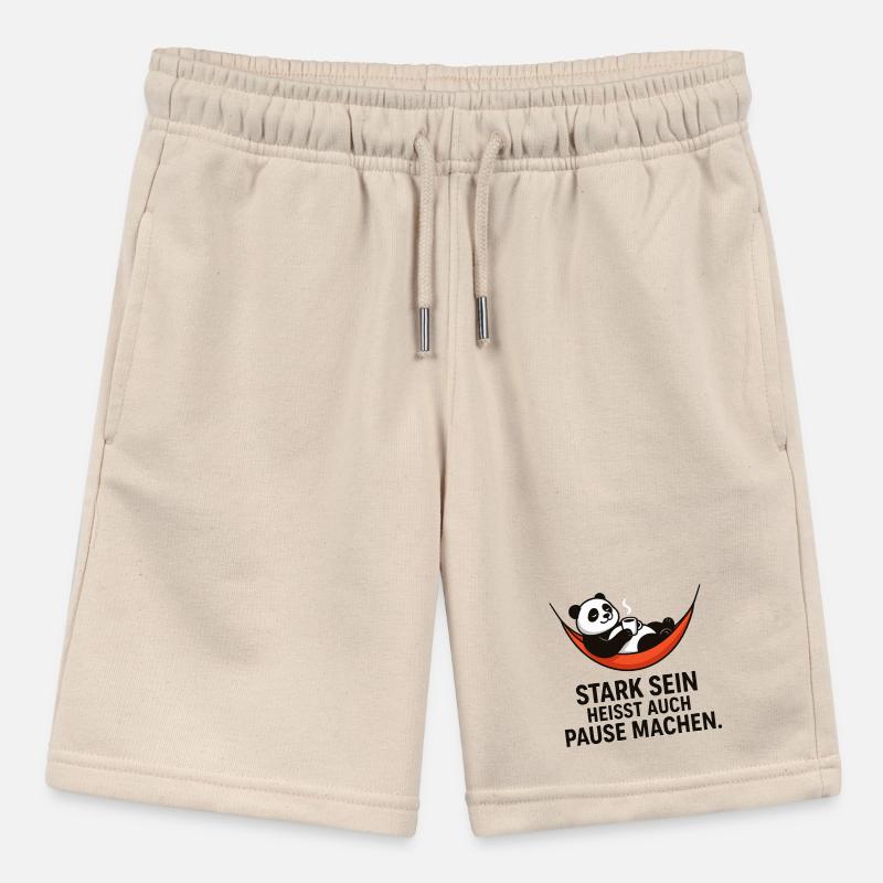 Panda Break Power Saying Stanley/Stella MINI BOLTER Organic Teen Jogging Shorts