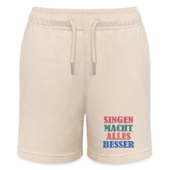 Singing makes everything better - Stanley/Stella MINI BOLTER Organic Teen Jogging Shorts - soft Ecru - Front