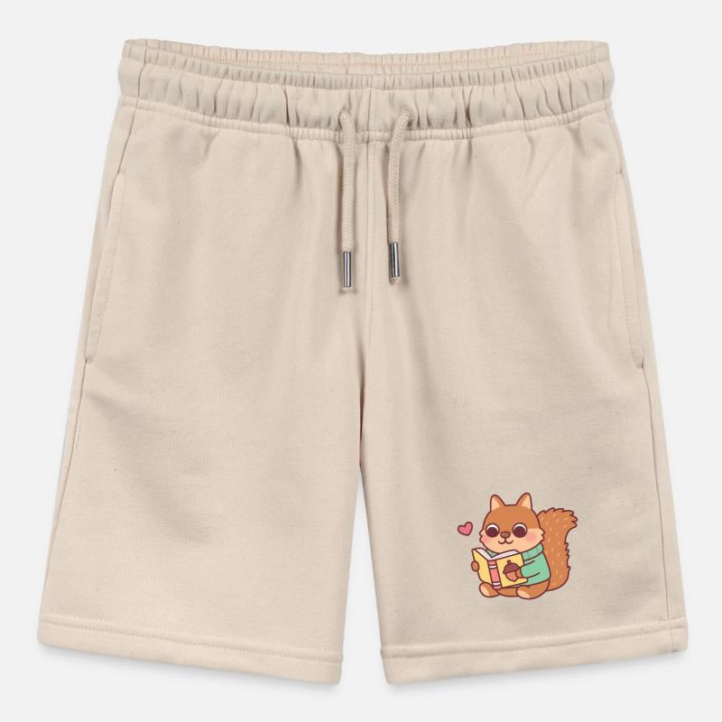 Niedliches Eichhörnchen liest ein Buch Stanley/Stella Teenager Bio-Joggingshorts MINI BOLTER