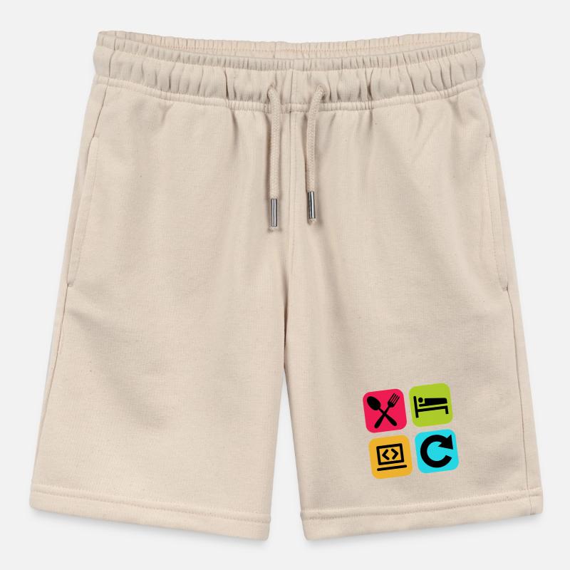 Essen, schlaf, Programm wiederholen, lustiger Zitatcode Stanley/Stella Teenager Bio-Joggingshorts MINI BOLTER