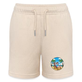 Coole Axolotl-Strandurlaubs-Sommerstimmung - Stanley/Stella Teenager Bio-Joggingshorts MINI BOLTER - Natur - Vorne