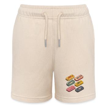 Retro Sardinen Dosen Vintage Küche - Stanley/Stella Teenager Bio-Joggingshorts MINI BOLTER - Natur - Vorne