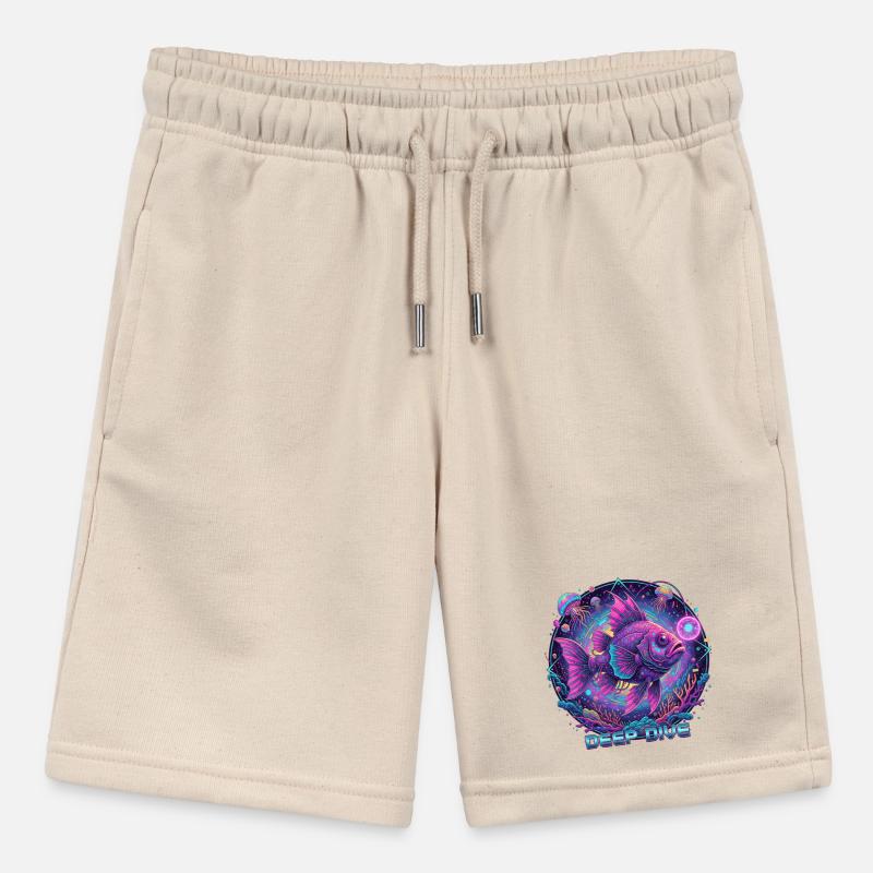 Deep Dive Neon Fish Underwater Stanley/Stella MINI BOLTER Organic Teen Jogging Shorts