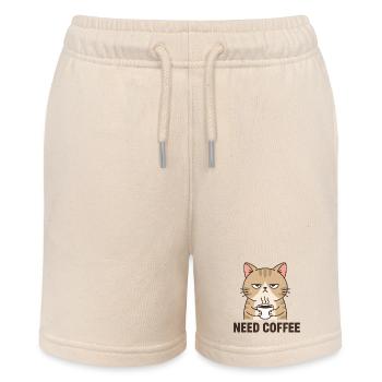 Kaffee Wütende Katze - Stanley/Stella Teenager Bio-Joggingshorts MINI BOLTER - Natur - Vorne