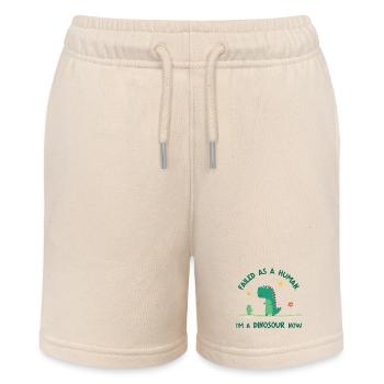 Failed as a Human – I'm a Dinosaur Now - Stanley/Stella MINI BOLTER Organic Teen Jogging Shorts - soft Ecru - Front