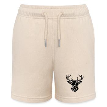 Deer head sunglasses - Stanley/Stella MINI BOLTER Organic Teen Jogging Shorts - soft Ecru - Front