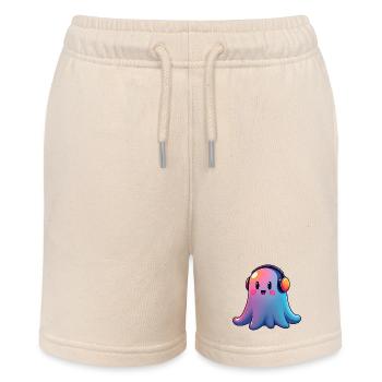 Gespenst mit Kopfhörern - Stanley/Stella Teenager Bio-Joggingshorts MINI BOLTER - Natur - Vorne